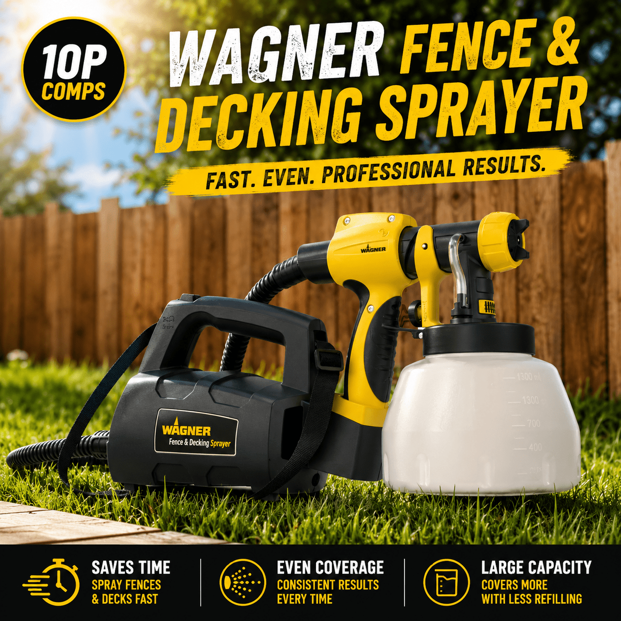 Wagner Fence & Decking Sprayer 230V Auto Draw