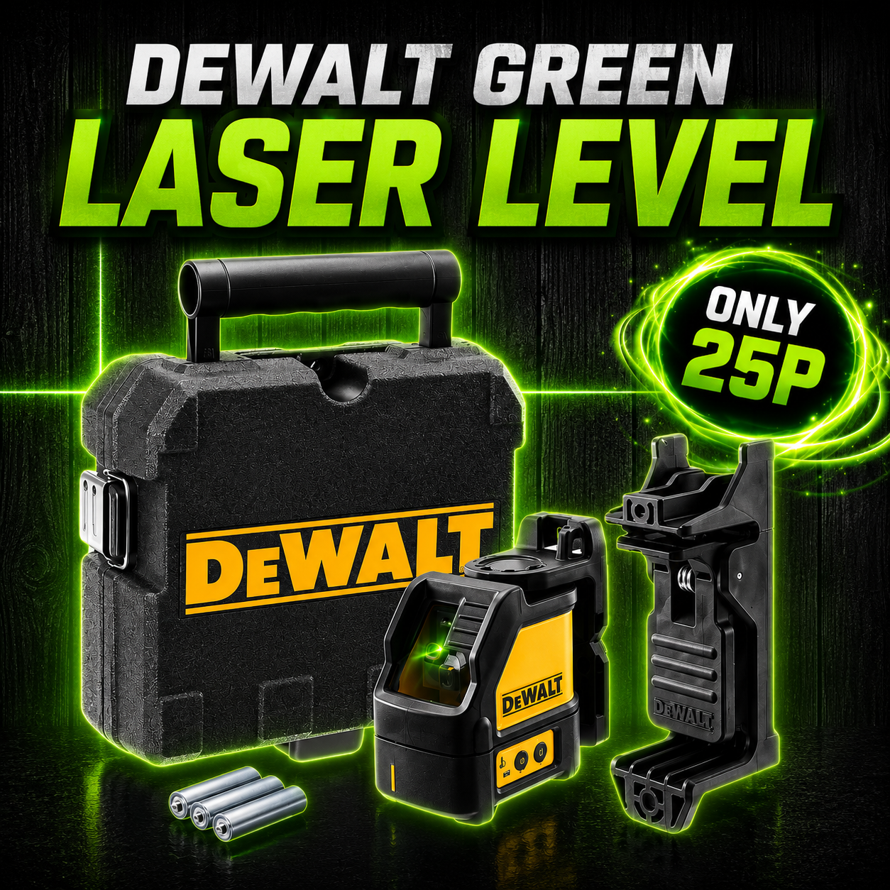 Dewalt Professional Self Levelling Cross Line Green Laser
