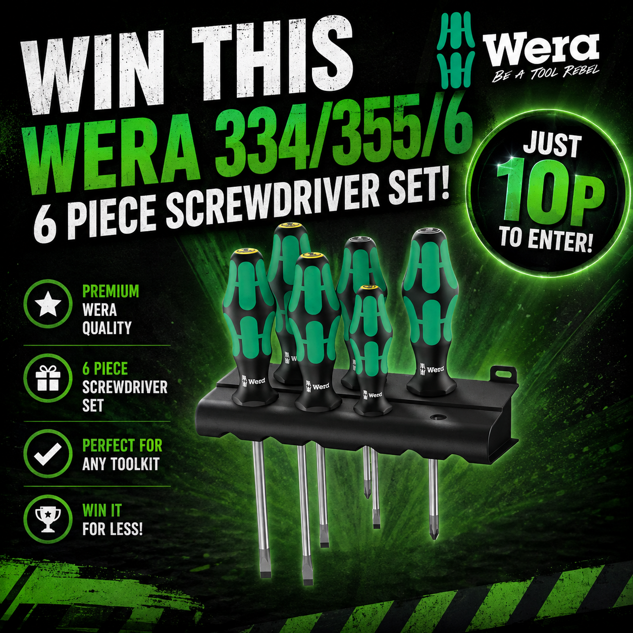 Wera Kraftform Kompakt Screwdriver Set 6PC Auto Draw